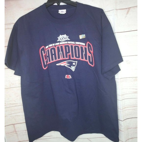 2004 2 In A Row A.F.C Patriots Champion XXXLX Super bowl T Shirt - Picture 1 of 10